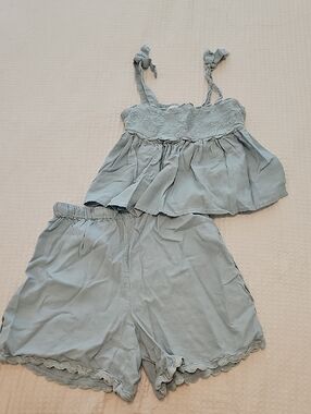 Soft Light Blue Girls Summer Set